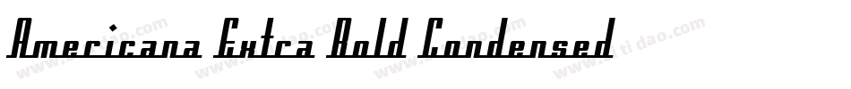 Americana Extra Bold Condensed BT1字体转换
